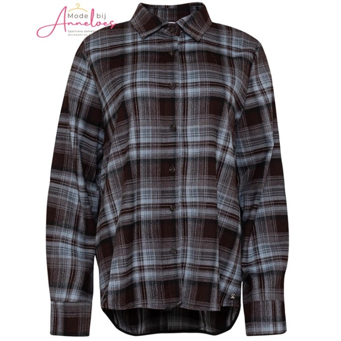 Maicazz Blouse Ziggy 20.901 Ruit Check bruin blauw Maicazz Blouse Ziggy 20.901 Ruit Check bruin blauw